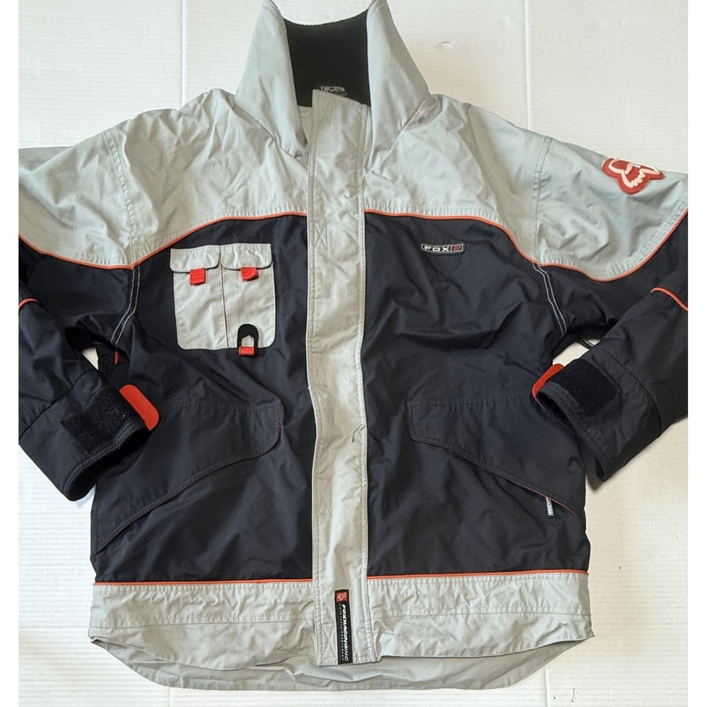 FOX RACING Y2K Motocross MTB Riding Jacket - Black Gray Logo - Men's Medium‎